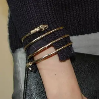 Europæiske Indiana etniske womans tibetanske armbånd vintage Metal onde slange åbne arm cuff armbind bredt armbånd dame smykker