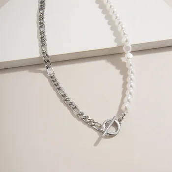 Europæiske og Amerikanske enkle smykker med retro temperament mix og match halskæde pearl legering halskæde til kvinder