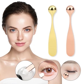 Eye Cream Applikator Anti Rynke Mørke Øjne Cirkler Massage Stav Facial Mask Ske Legeret Metal Hudpleje, Kosmetiske Spatler