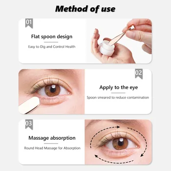 Eye Cream Applikator Anti Rynke Mørke Øjne Cirkler Massage Stav Facial Mask Ske Legeret Metal Hudpleje, Kosmetiske Spatler