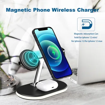 FDGAO Magnetiske Trådløse MagSafe Oplader til iPhone 12 Pro 12 Mini Apple iWatch 6 5 4 Telefon Magnet Stå 15W Hurtig Oplader Holder
