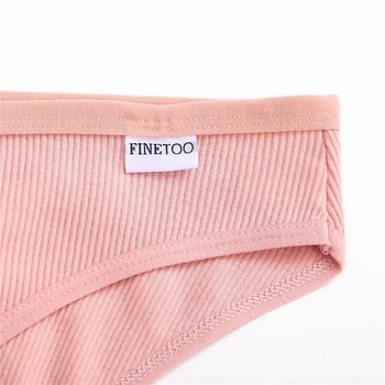 FINETOO M-4XL Kvinders Bomuld Trusser til Kvinder Trusser Kvindelige Underbukser Sexy V Talje Trusser Plus Size Pantys Undertøj