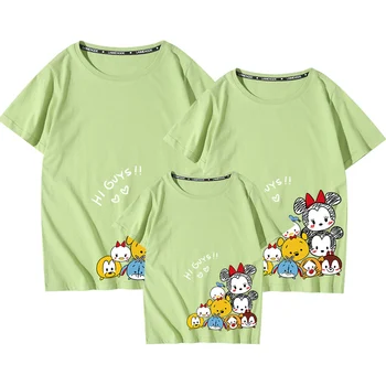 Familie Matchende Tøj Sommeren Far, Mor og Datter Søn Tøj Mickey T-shirt, Toppe Familie, Forældre-barn-Aktivitet Tøj