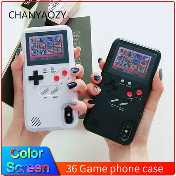 Farve Display 36 Klassiske Spil Phone Case For iPhone-11 Pro X XS Antal XR 6S 6 7 8 Plus Console Game boy Soft TPU Silicone Cover