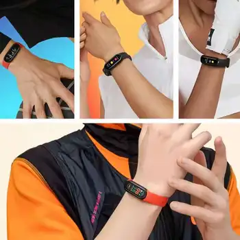 Farver strop til Xiaomi Mi-Band 6 5 4 3 Sport armbånd Miband 6 5 Stropper ur Silikone håndled band For xiaomi mi band 3 4