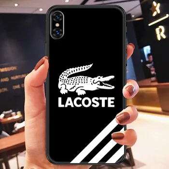 Fashion Brand Lacostes-kompatibel Telefon-Cover Skroget Til iphone 5 5s se 2 6 6s 7 8 12 mini plus X XS-XR-11 PRO MAX antal sort soft