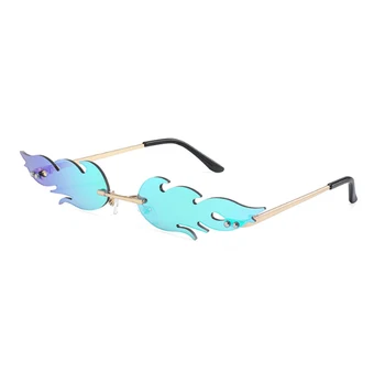 Fashion Kvinder Flamme Form Solbriller Cat Eye Nuancer Brand Design Kvindelige solbriller Briller UV400 Gafas De Sol