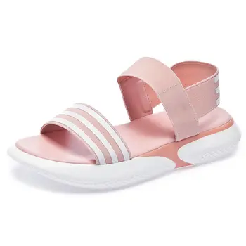 Fashion Sport Sandaler Kvinder, Studerende Elastisk Øvre 3,5 cm Platform Hæle Casual Sko Damer Offentlig Strand Peep-Toe Flade Sko