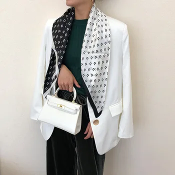 Fashion Ægte Silke Tørklæde Nye 2021 Luksus Tørklæder Kvinder, Kvindelige Lang Sjal Høj Kvalitet Hijab Pashmina Foulard Poncho Bandana