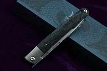 Fedt Dragon Design bejler M390 Blade Titanium/Kulstof Fiber Håndtag camping Fræser lomme knive udendørs Overlevelse knive EDC Værktøj