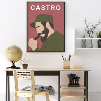 Fidel Castro Print, Fidel Castro Plakat, Socialistisk Kunst, Socialistiske Plakat, Minimalistisk Print, Væg Kunst, Indretning