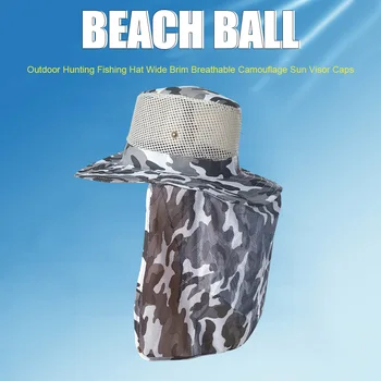 Fiskeri Hat Baseball Cap Camping Mænds Hat Cap Wide Brim Mand Åndbar Mesh Stranden Hatte Camouflage Solens UV-Beskyttelse Skygge