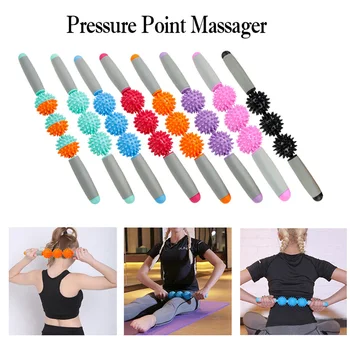 Fitness Muscle Massage Roller Yoga Stick Body Massage afslapning Af Muskler Roller Sticks med 3 Point Strittende Bolden Body Massage Fitness