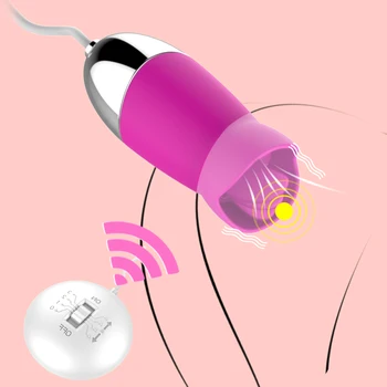 Fjernbetjeningen Tungen Slikke Vibrator 3speeds Vibrerende Hoppe Æg Sex Legetøj Til Kvinder Slikning Klitoris Brystvorte Vibrator Sex Shop