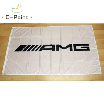 Flag AMG Hvid 2*3 ft (60*90cm) 3 ft*5ft (90*150 cm) Størrelse Julepynt til Hjem Flag Banner Gaver