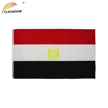 Flagnshow 3X5 M Egyptiske Flag, F.EKS Kongerige af Egypten Nationale Banner Flag til boligindretning