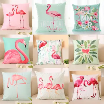 Flamingo Hjem Sofa Indretning Bløde Pudebetræk Smide Pudebetræk Talje Pudebetræk W