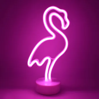 Flamingo Unicorn Neon Skilt LED Nat Lys Lampe til Hjemmet Kids Room Dekoration Hawaii Tropical Party Brylluppet Indretning Julegave