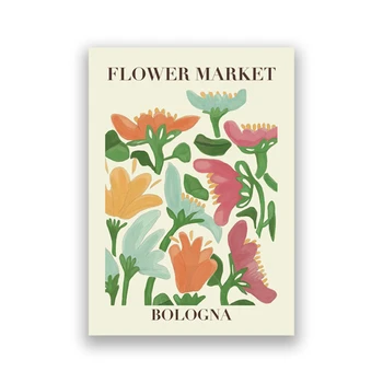 Flower Shop Tegn Plakater og Prints Blomsterhandler Gave, Blomst Marked, Tunis,Tokyo, København, Bologna Lærred Maleri Billeder Indretning