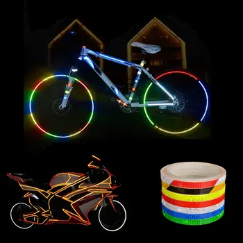 Fluorescerende Cykel Cykel Cykel Motorcykel Reflekterende Mærkat Sikkerhed Vandtæt Fælgen Strip Mærkater, Tape