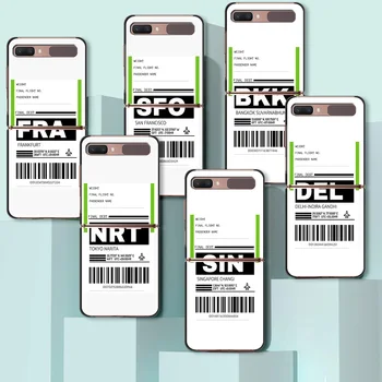 Fly Boarding Pass Label Kode, Telefon-etui Til Samsung Galaxy Z-Flip Cover Til Galaxy Z-Flip 5G 6.7