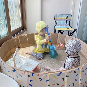 Folding Portable swimmingpool børns badekar spil Bobo Strukturelle swimmingpools baby indendørs til udendørs leg opbevaring hegn ocean bold
