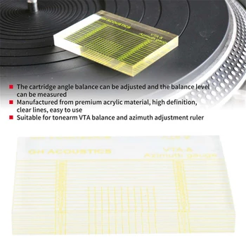 Fonograf Tonearms VTA Azimuth Måle Tilpasning Blok Hersker Indkapslingen Tilpasse Tilbehør Sacrylic Materiale, Let At Bruge