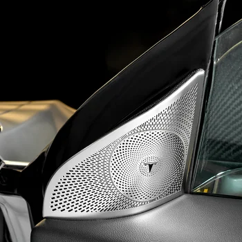 For 2020 2021 Tesla Model 3 En-søjle Horn Surround Back Foran Bageste Trekant Døren Luft Under Sæde Højttaler Indlæg Mærkat
