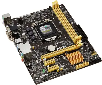For ASUS H81M-E Bundkort DDR3 LGA 1150 16GB DDR3 USB3.0, I3 I5-I7 CPU PCI-E 2.0 Intel H81 Micro ATXDesktop Brugt Bundkort