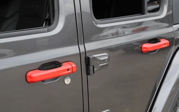 For Jeep Wrangler JL 2018 2019 2/4Doors Bagklappen Døren Hanlde Indretning Dække Trim Mærkat Bil Tilbehør ABS Carbon Fiber