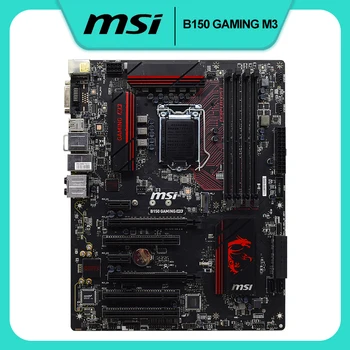For MSI B150 GAMING M3 Bundkort Intel B150 LGA 1151 Core i7/i5/i3 DDR4 64GB PCI-E 3.0 Desktop B150 Bundkort M. 2 Anvendes