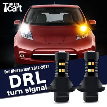 For Nissan Leaf (ZE0) 2011 2012 2016 2017 2stk Led Kørelys tænder kørelyset 2in1 køresikkerheden Bil tilbehør