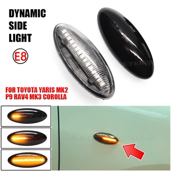 For Toyota Yaris COROLLA Auris Mk1 E15 RAV4 Mk3 Dynamisk LED Side Lys, der Strømmer blinklys sidemarkeringslys Lampe Ansigtsløftning Bil Styling