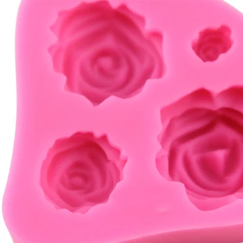 Formen Silikone Bage-DIY Sukker Håndværk Chokolade Cutter Mould Fondant Kage Udsmykning Af Køkken Tilbehør Roses Blomster