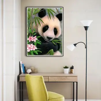 Foråret Beaded Håndværk Panda Billede Af Rhinestone Mosaik Diamant Broderi Dyr Cross Stitch Diamant Malerier Dekoration