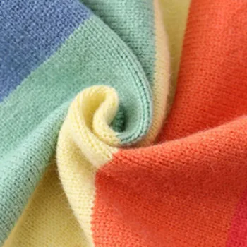 Foråret Efteråret Piger Rainbow Trykt Sweater Jakke Børn Tøj Strik Cardigan børnetøj til Børn Casual Jakker