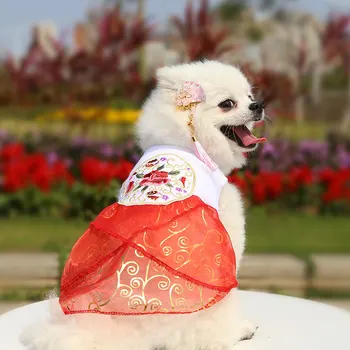 Foråret Og Sommeren Hund Dress Dog Brudekjole Nederdel Hvalp Tøj Foråret Kjoler Hunde Nederdel Dog Hanbok Kat Kostume