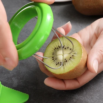 Fowecelt Køkken Gadgets Ny Manual Mini Kiwi Frugt Cutter Kniv Frugt, Grøntsager Skrællekniv Chopper Slicer Værktøjer Plast Tilbehør