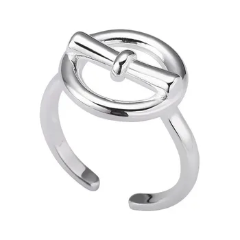 Foxanry 925 Sterling Sølv Ringe Ny Trend Vintage Elegante Par Kreative Håndlavede Geometriske Part Smykker Gaver Tilbehør