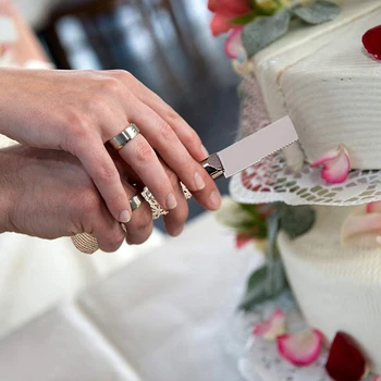 Fremme! Rustik Bryllup Kage Kniv og Server Sæt Bryllup Kage Kniv Serveing Land Style Wedding Cake Cutter Sæt til Fest