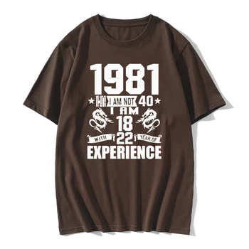 Født I juli 1981 i 40 År for at Være Awesome T-Shirts Fødselsdag Sjove Grafiske Vintage Bomuld kortærmet O-Hals Harajuku T-shirt
