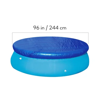 GARNECK 8-fod Diameter Runde Easy Set Pool Cover til Frame Swimmingpools Oppustelige Svømme Hurtigt Sat Swimmingpool