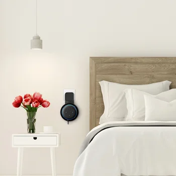 GGMM P5 Wall-Mount Holder Til Amazon Alexa Echo Dot 3. bedste Bærbare Outlet vægbeslag Bøjle Holder Stand pladsbesparende Beslag
