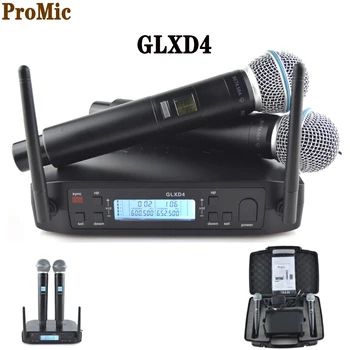 GLXD4 Høj Kvalitet, Professionel UHF Dual System Trådløse Mikrofon BETA 58A Håndholdte Mikrofon,for Fase Tale Bryllup Show Band
