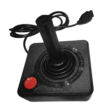 Gaming Joystick Controller Til Atari 2600 Tommelfinger Spil Rocker Udskiftning Af 4-Vejs Enkelt Håndtag Handling Knappen Sort Konsol System