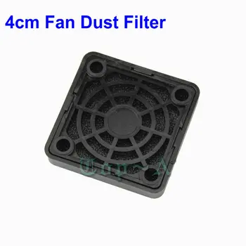 Gdstime 50 Stk Plast Sort 4cm Støvtæt Filter Støv Vagt For 40mm*40mm PC Tilfældet Køligere Ventilator 40mm
