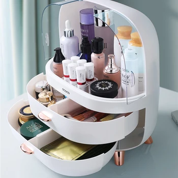 Gennemsigtig Kosmetiske Opbevaringsboks Makeup Skuffe Organizer Smykker, Neglelak, Make Up Container Desktop Skønhed Opbevaring Sag