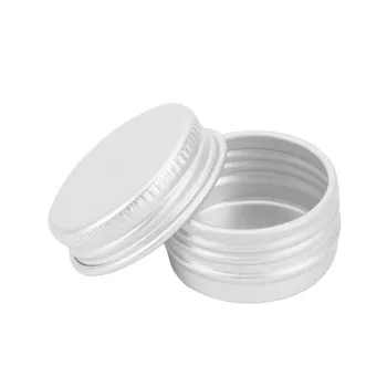 Genopfyldelige Beholdere Af Aluminium Tom Kosmetiske Sølv Max Skrue Jar Bærbare Rejse Tin Kassen Makeup Creme Lip Balm Potter