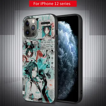Genshin Indvirkning Animationsfilm Silikone Case Coque Til iPhone 12 11 Pro Max X XS Antal XR 7 8 6 6S Plus Bløde Telefonen Shell Dække Funda Boliger