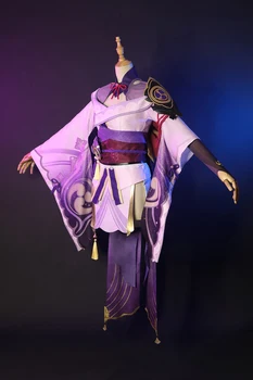 Genshin Indvirkning Raiden Shougun Cosplay Kostume Ba ' al Halloween Outfit Komplet Sæt COSPLAYONSEN